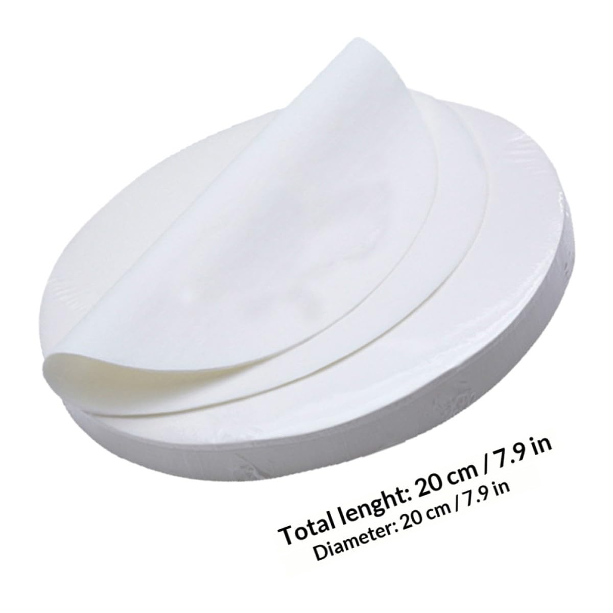 ibasenice 500feuilles Papier Parchemin Rond Antiadhésif Résistant Chaleur pour Cuisson Barbecue Pâtisserie Friture Grillade