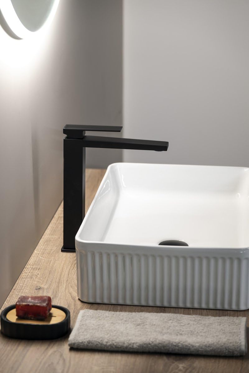 Sapho SPECTRE 25 Waschtischarmatur, hoch, schwarz matt