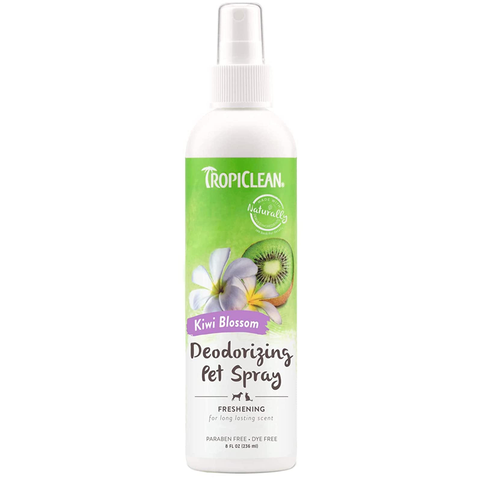 TropiCleans Kiwi and Blossom Fragrance Deodorizing Dog & Cat Cologne Spray, Eliminates Odors and Keep Pet Coats Smelling Fresh, Long Lasting, Safe and Effective, Natural Formula, Easy to Apply, Cruelty Free Pet Spray 236ml (B09B4TYTPZ) Amazon Price History, Amazon Price Tracker