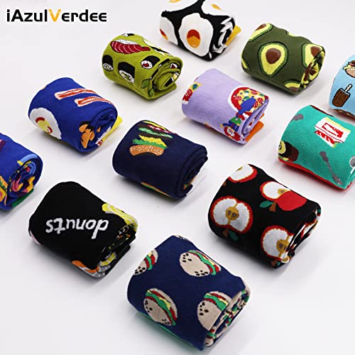 Iazulverdee Mens Dress Socks Happy Funny Novelty Crazy Colorful Patterned Socks Causal Crew Cotton Socks Gifts #TOP4