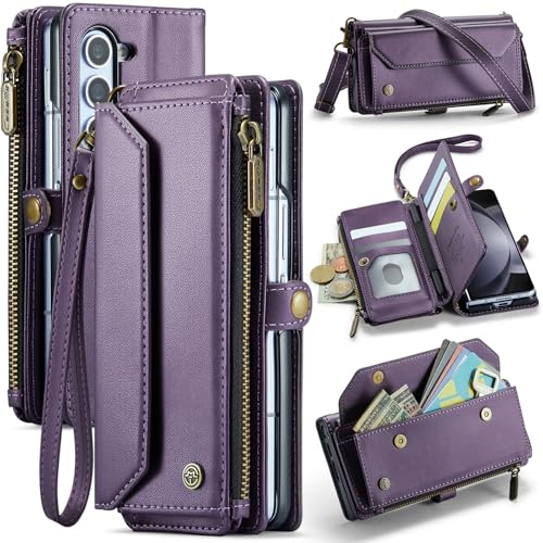 Étui Samsung Galaxy Z Fold 7 en cuir premium avec blocage RFID