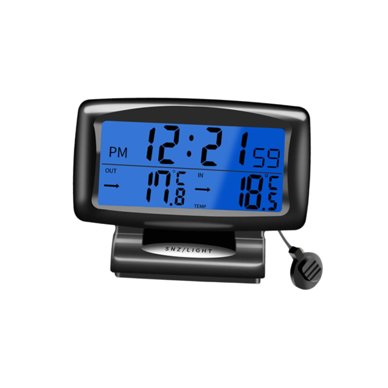 Gatuida 2piezas Electrónico Para Coche Pantalla Luminosa y Función De Retroiluminación Decoración De Tablero De Automóvil Medidor De Temperatura Sin Batería Fácil Instalación