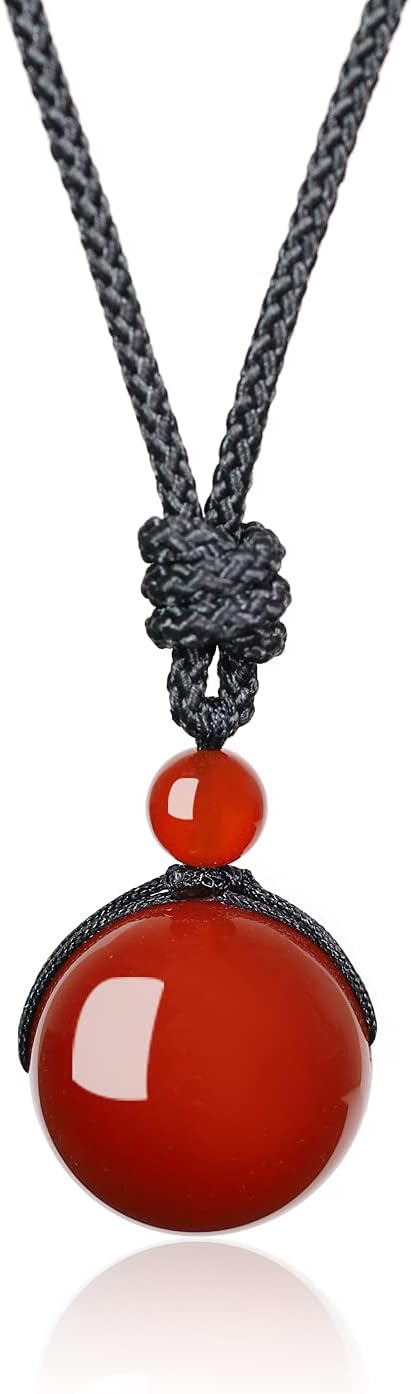 COAI Crystal Bead Stone Bead Necklace for Men Women