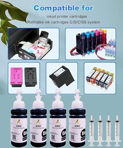 Image of ANG Ink Suction Tool Kit for Canon 810, 811, 810 XL, 811 XL, 47, 57, 745, 746, 745 XL & 746 XL (4 Black + 4 Syringe)