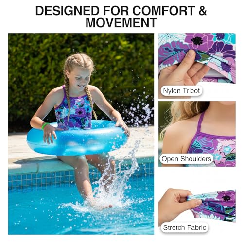 Image of Kanu Surf Girls' Melanie Beach Sport 2-Piece UPF 50+ Banded Tankini