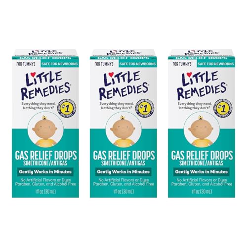 Image of Little Remedies Gas Relief Drops, Natural Berry Flavor, Safe for Newborns, 1 fl oz. (Pack of 3)