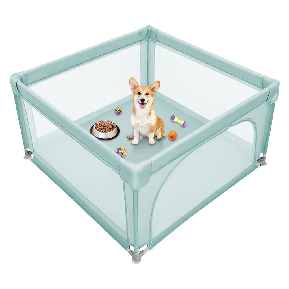 Kidsgigglz Box per Bambini 127x127cm in Tessuto Oxford, Recinto con Rete Traspirante, Centro Attività Safe No Gaps