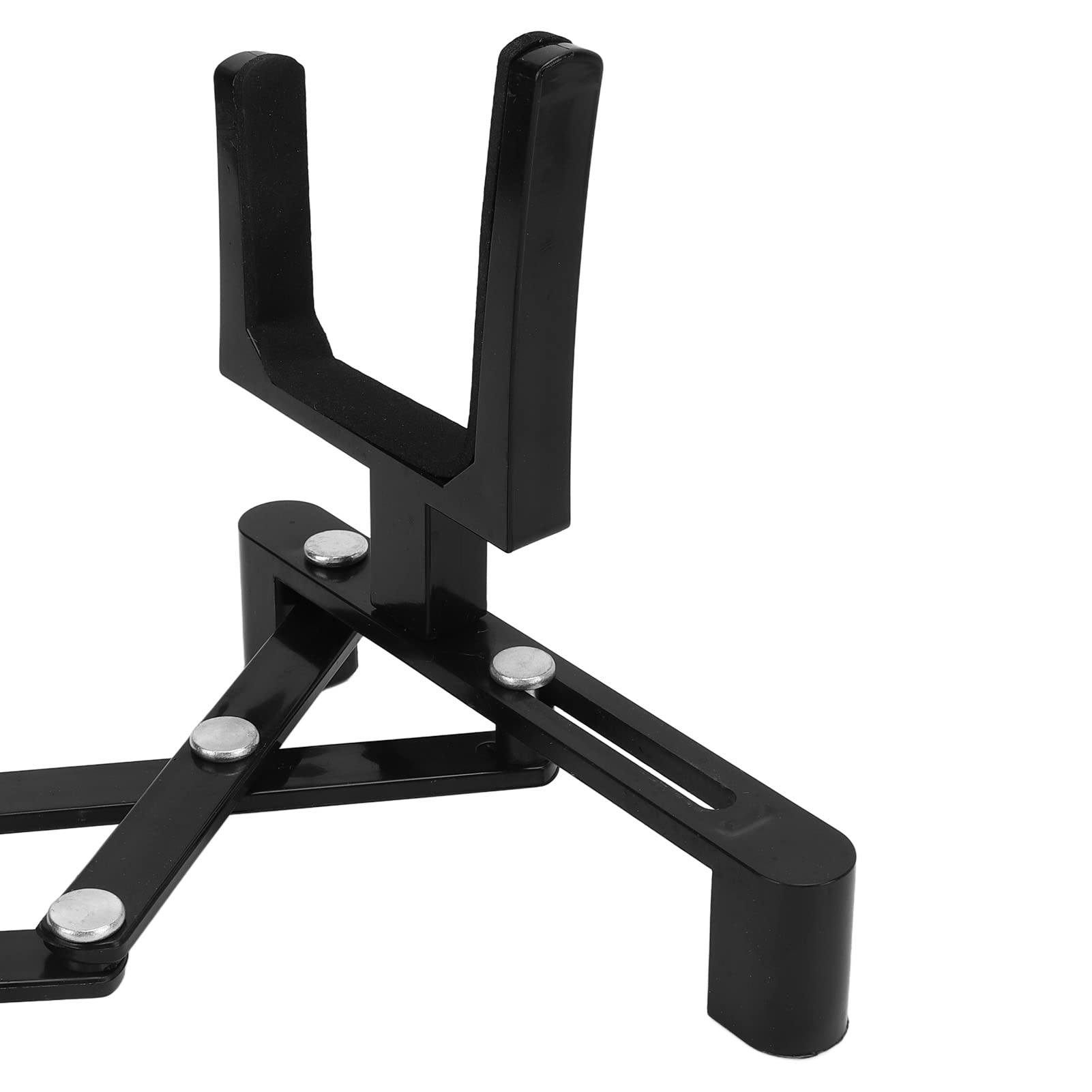 Support de violon pliable, métal ABS résistant à l'usure Excellente performance Présentoir de violon pliable inoffensif pour mini guitare pour ukulélé(Le noir)