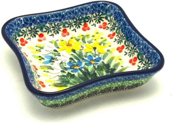 Polish Pottery Fluted Dipping Dish - Unikat Signature U5131