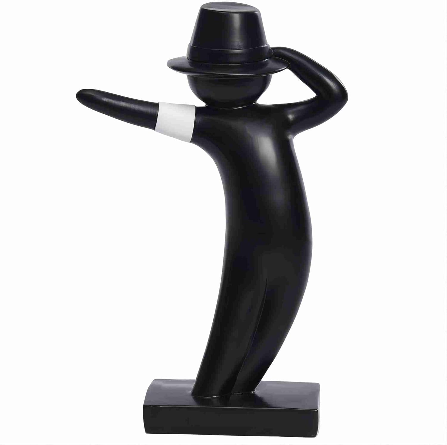 Escultura de Michael Jackson, Estatua de Resina para decoración del hogar, Figuras Decorativas Modernas para salón, Escritorio de Oficina y estantería, Colección de Adornos artísticos (Negro)