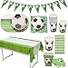 Amycute Vaisselle Anniversaire Football Fournitures de Fête (20 Invités), Assiettes Carton Gobelet Serviettes Pilles Papier Nappe Boite Pop Corn pour Carnaval Decoration Garçon Enfant