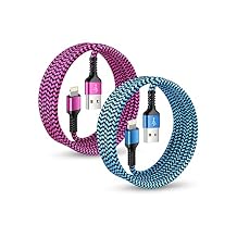 Rapid Charging iPhone Cable, Apple MFI Certified Extension Charging USB Wire, Long Braided Data Sync Transfer Power Line for iPhone 14 13 12 11 Pro Max/10/XS/XR/SE, USB to Lightning Cord 10FT | 2Pcs