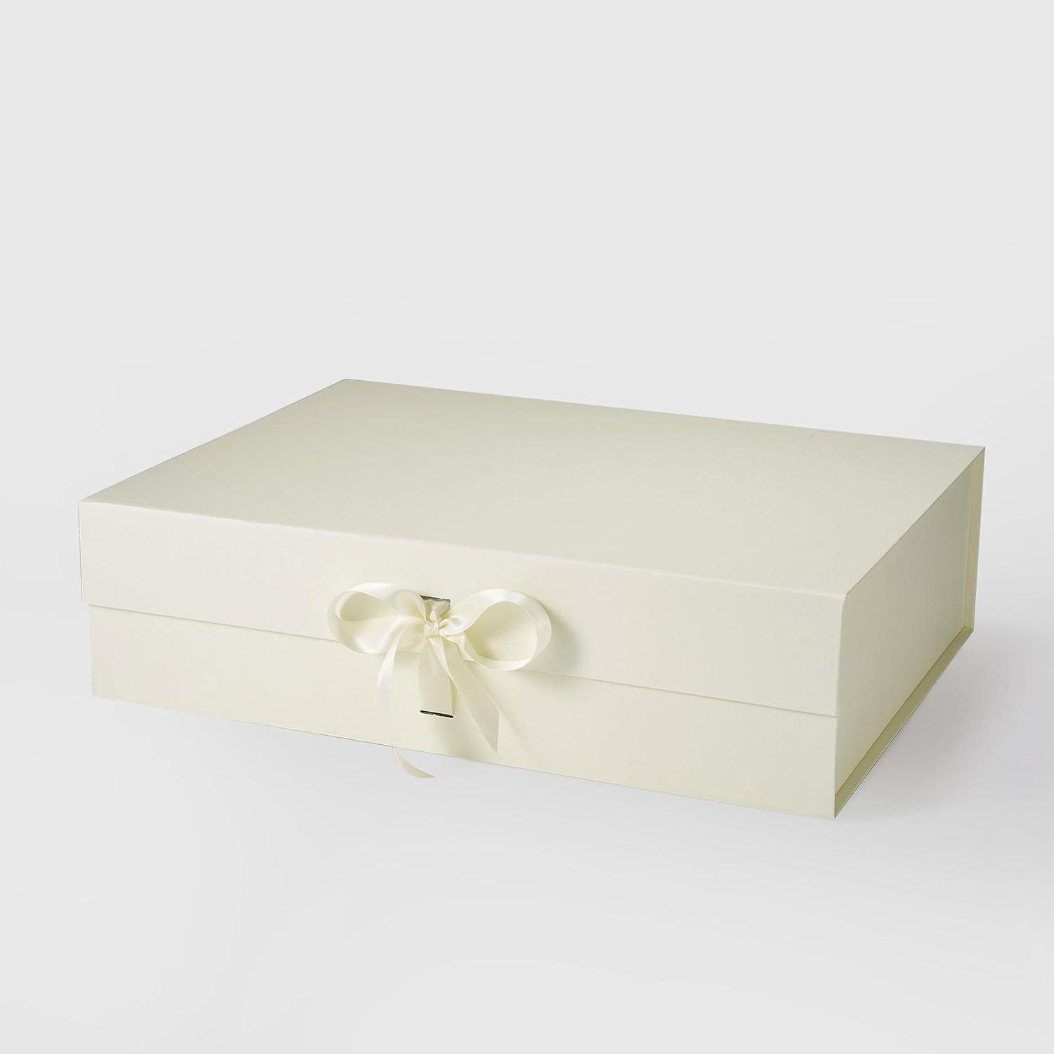 Geoto 17.32"×12.6"×4.72" A3 Shallow Size Luxury Rigid Foldable Magnetic Closure Collapsible Gift Packaging Boxes Wholesale(Pink with Ribbon)