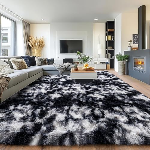 Pionblank 8x10 Rug for Living Room, Fuzzy Plush Large Area