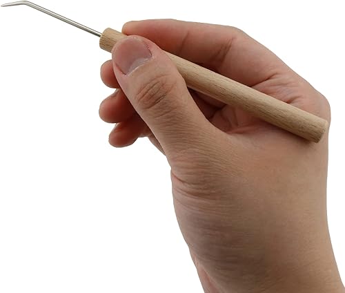 Miniatura 4 de LUORNG Gancho de telar de madera para tejer ganchillo, herramientas de bricolaje, accesorios de ganchillo para sombreros, bufandas, juguetes, agujas