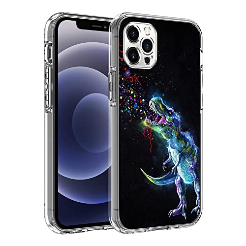 Compatible With Iphone 14 Pro Max Case Galaxy Dinosaur Animals Tyrannosaurus Rex Clear Case Soft Tpu Shockproof Slim Case For Women Men #TOP20