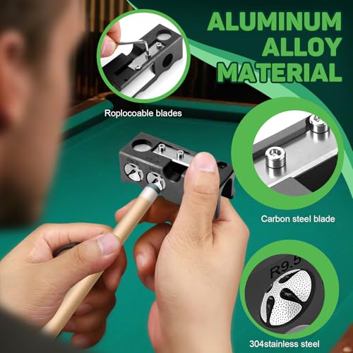 11-in-1 Pool Cue Tip Replacement Kit, Cue Tip Shaping Tool, Professional Cue Tip Repair Accessories, Suitable for tip Replacement and Shaping in Home, bar, Club, or Tournament Settings - Image 5