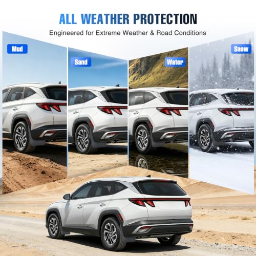 Image of Nilight Mud Flaps Splash Guards for Hyundai Tucson 2022-2026 | No Drilling Precision Fit, Heavy Duty All Weather Protection, Front & Rear Set