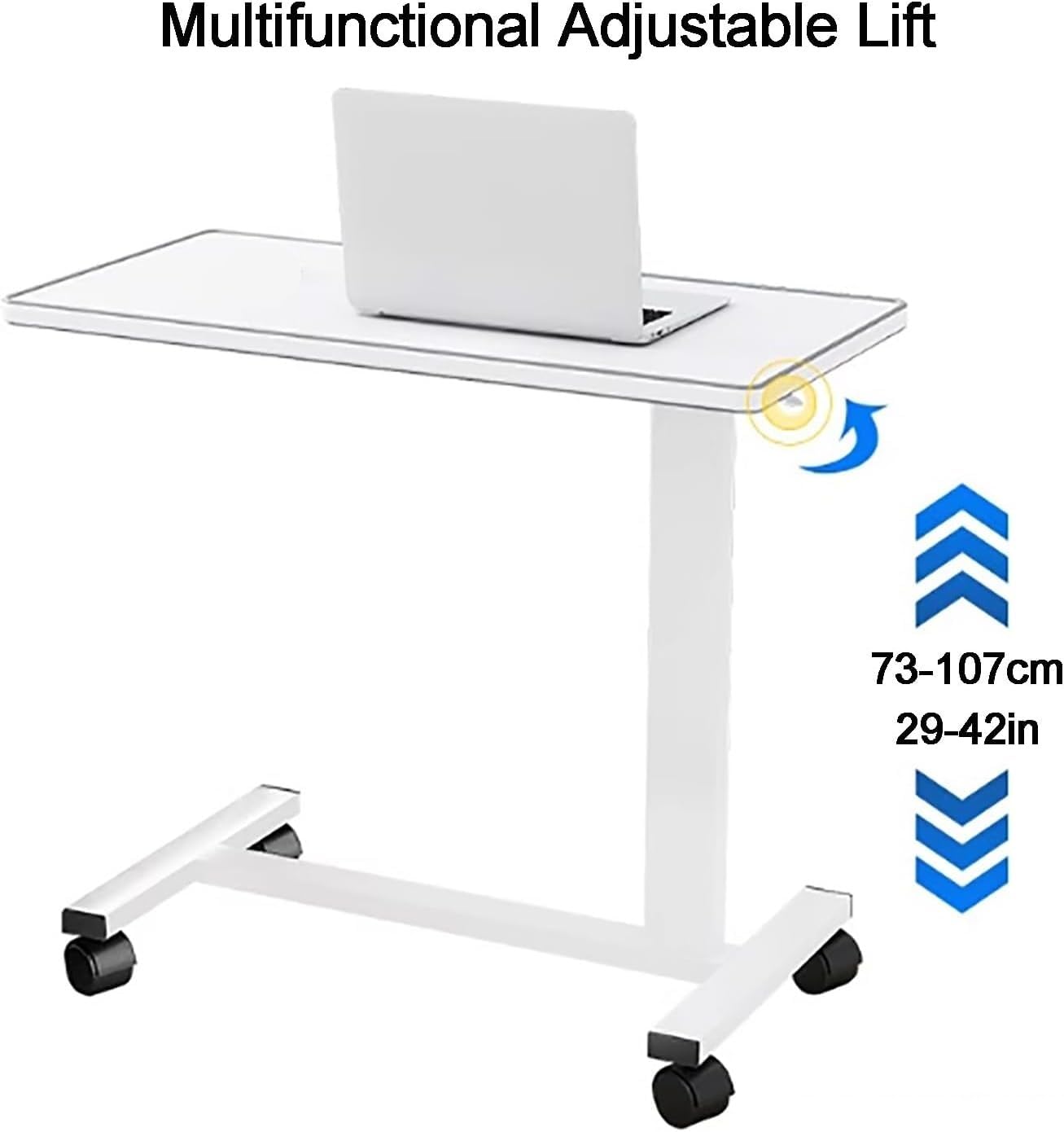 SDdPulse Scrivania in piedi, tavolo da studio, supporto per laptop, scrivania mobile in piedi regolabile in altezza, scrivania regolabile pneumatica, scrivania per computer arrotolabile, piccola