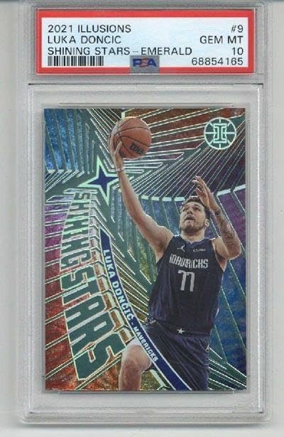 2021 Panini Illusions Shining Stars Emerald Luka Doncic Mavericks Psa 10 Low Pop - Basketball Cards