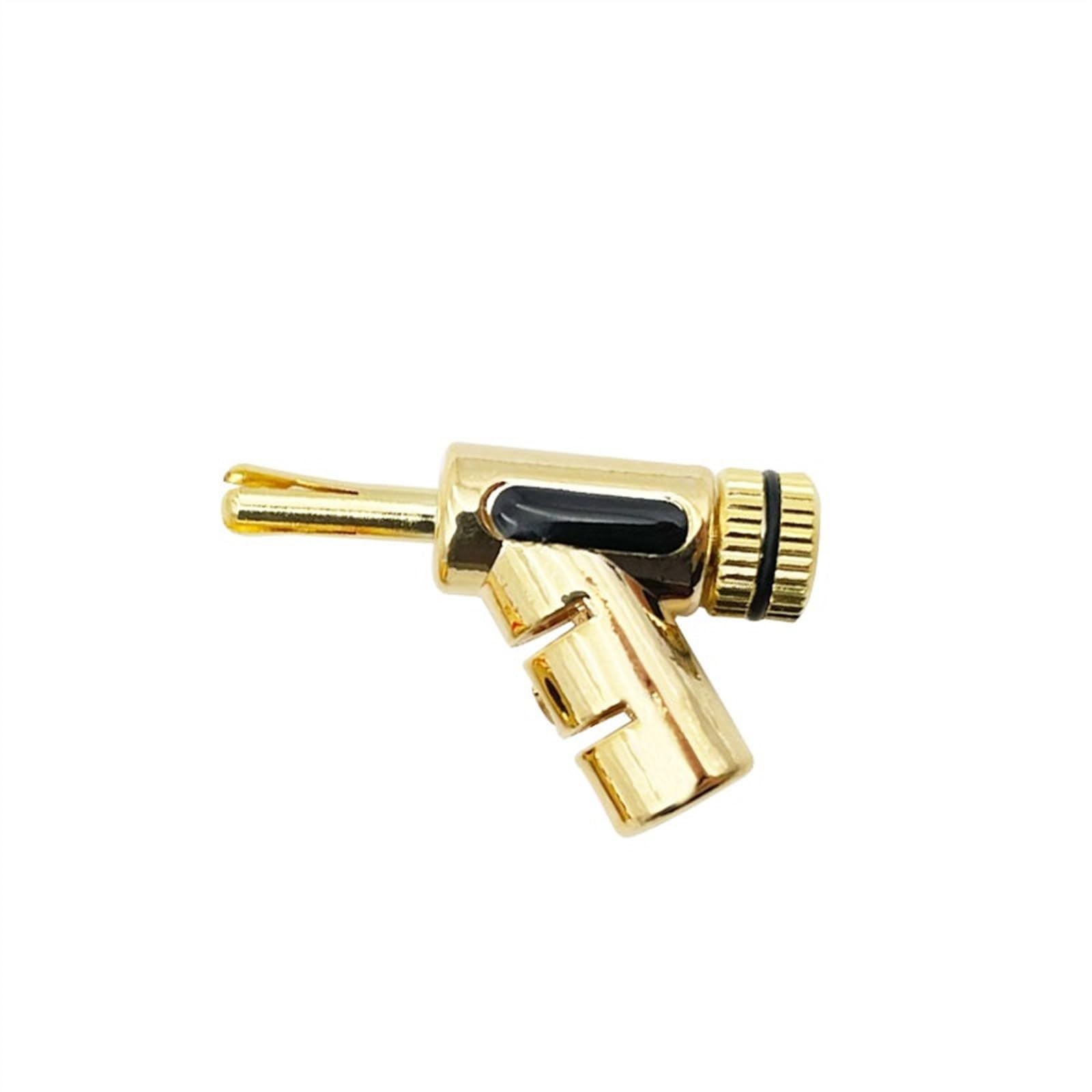 Connecteurs Banane plaqués Or 24K, fiche Banane à Verrouillage 45 degrés for câble de Haut-Parleur, 8 pièces/4 Paires(Black 8PCS)