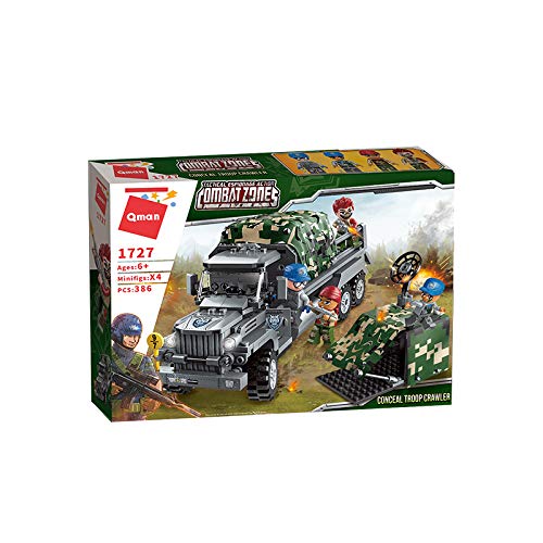Qman 1727 Battle Forces Army Trooper Crawler Truppentransporter klembouwstenenset voor kinderen vanaf 6 jaar
