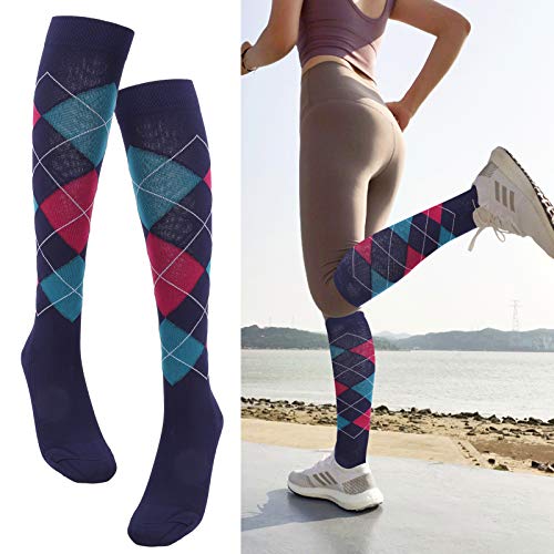 1 par de meias de compressão, meias de pressão esportivas elásticas para cuidados com panturrilha pa