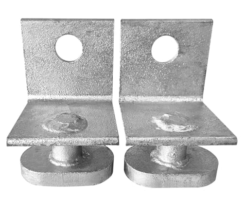 4 Pack Shipping Container Anchors Hot Dipped Galvanized Steel Shipping Containers Side Twist Lock Shipping Container Tie Downs for Anchoring to Rock Floor or Cement