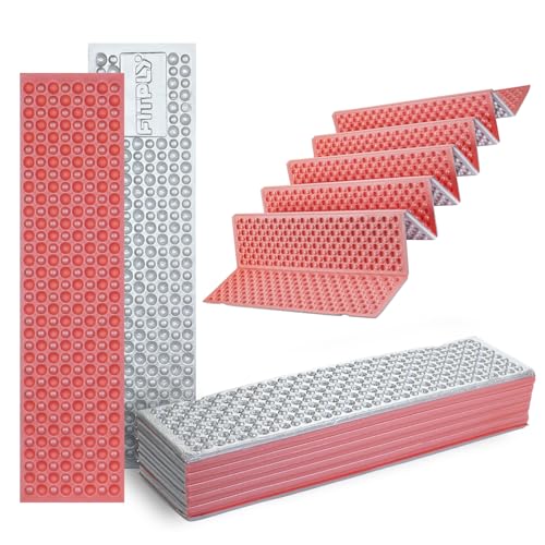 Ultralight Foam Sleeping Pad, Waterproof Closed Cell Foam Pad for Superior Insulation, Folding Sleeping Mat for Compact Storage, Foldable and Portable for Hiking and Camping (Orange)