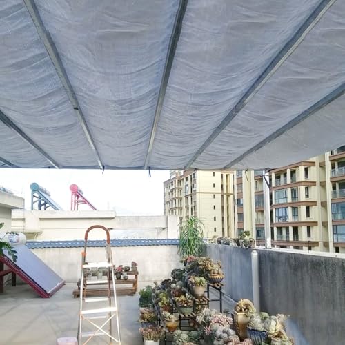 Tissu pare-soleil durable aluminium 5 x 5 m imperméable avec œillets - 3