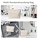 Wudygirl Travel Makeup Bag,Large Capacity Cosmetic Bag for Women,Corduroy Toiletry bag Handbags Purses Zipper pouch(Beige)