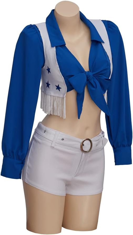 MyheroCos Women's Star Sexy Cheerleader Costume High School Cheerleading Uniform Sports Team Two Piece Set - Image 2