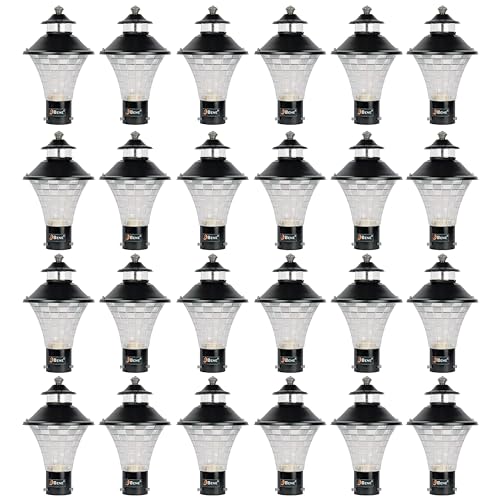 Image of BENE Geruit Gate and Garden Light for Outdoor | Boundary Wall Light | Main Gate Lamp | Exterior Light for Porch, Driveway & Pathway for Home, Restaurant, Farm House | Black, 18 CM, Pack of 24 Pcs