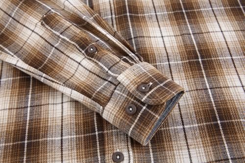 Alex Vando Mens Button Down Shirts Regular Fit Long Sleeve Casual Plaid Flannel Shirt