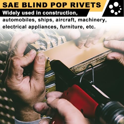 Siptenk 530Pcs Pop Blind Rivets Assortment Kit thumb #4