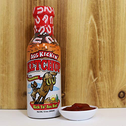 Ass Kickin' Ketchup With Habanero – 13 Oz. Bottle – Premium Gourmet Spicy Ketchup – Perfect Condiment For French Fries And Hamburgers #TOP4