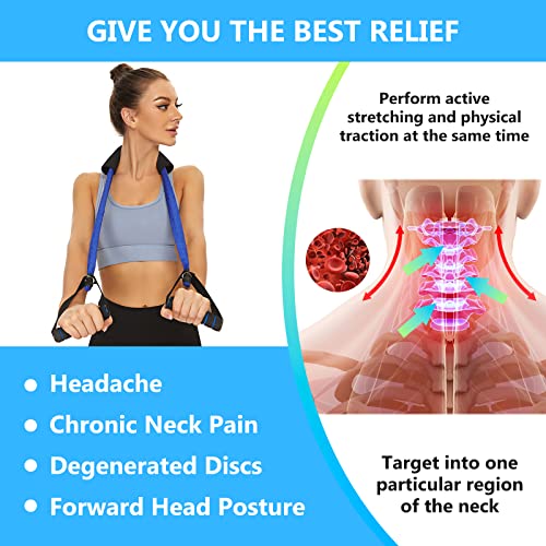 Image of Neck Stretcher Exerciser, Cervical Traction Device for Neck Pain Relief and Cervical Spine Alignment. Portable Neck Traction Exerciser for Home /Office, Neck and Shoulder Relaxer. (20-25 Pounds)