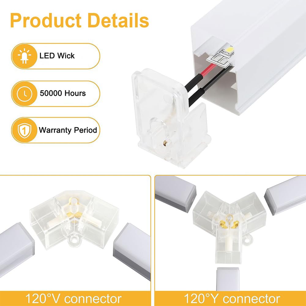 Superhelle Sechseckige LED Garage Deckenleuchte 26400 Lumen - Energiesparend für Keller, Lagerraum, Büro & Garage - Einfache Montage, IP44 Wasserschutz (3PCS)
