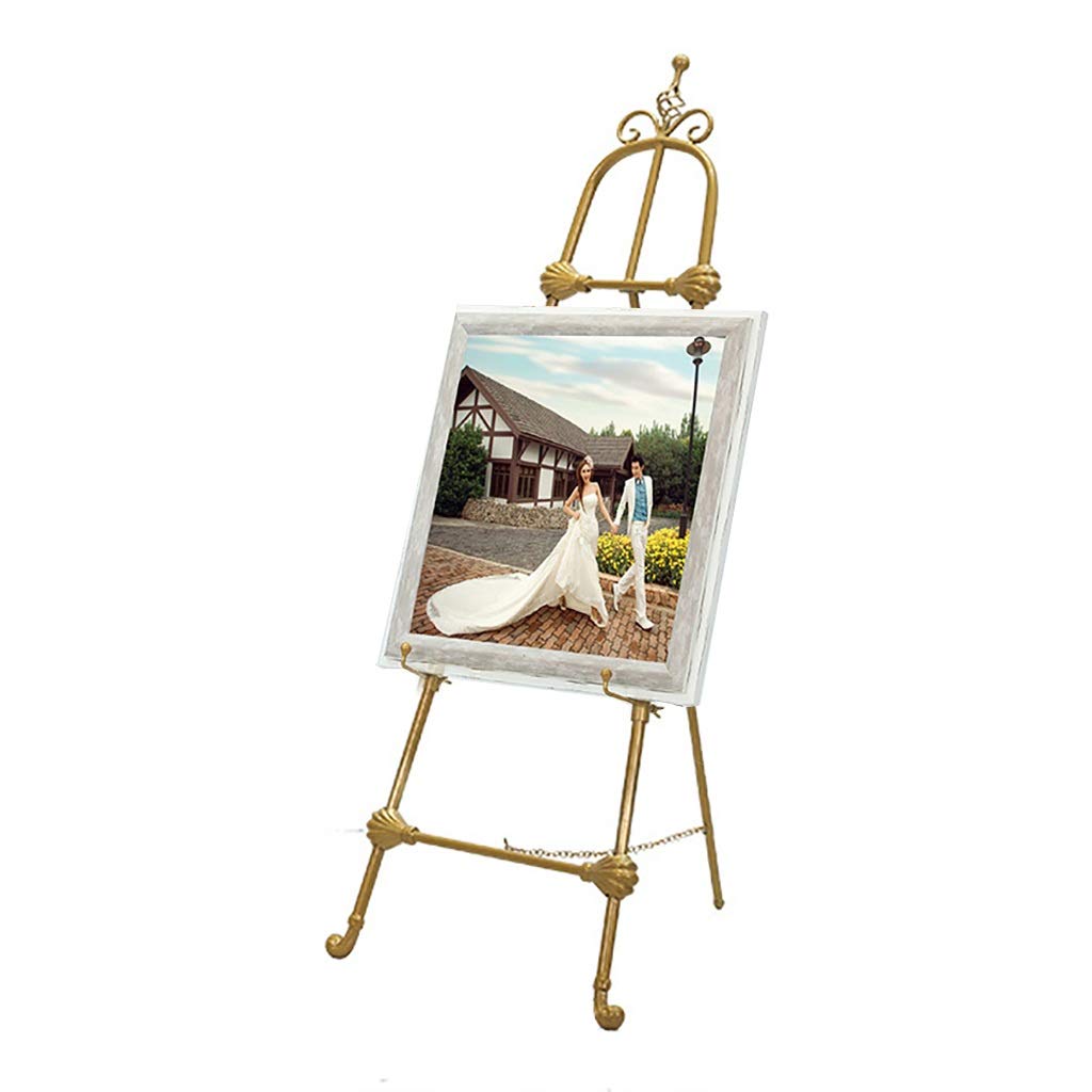 HADECOLL Strong And Durable Modern Simplicity Wrought Iron Easel Bracket Wedding Hotel Wedding Photo Stand Advertising Poster Display Stand,A-150Cm