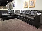 Roundhill Furniture Marinio Chocolate Faux Leather Left Chaise Sectional Sofa #1
