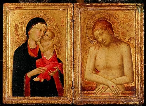 Peinture murale Pietà Simone Martini pour décoration salon