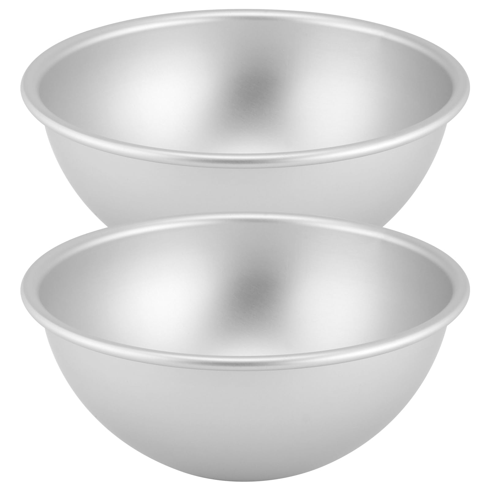 YUENPUN 2PCS 22.5cm Hemisphere Cake Pan, Silver Semicircle Mold Aluminum Dessert Moulds for Puddings Cakes, Desserts