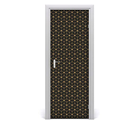 Vinilo para puerta de 85x200 cm autoadhesivo e impermeable con diseño hexagonal 2