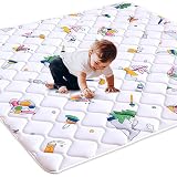 Vibe bear Baby Playpen Mat, 50 x 50 Inches Baby Crawling Mat, Thicken One-Piece Baby Playmat, Non Sl