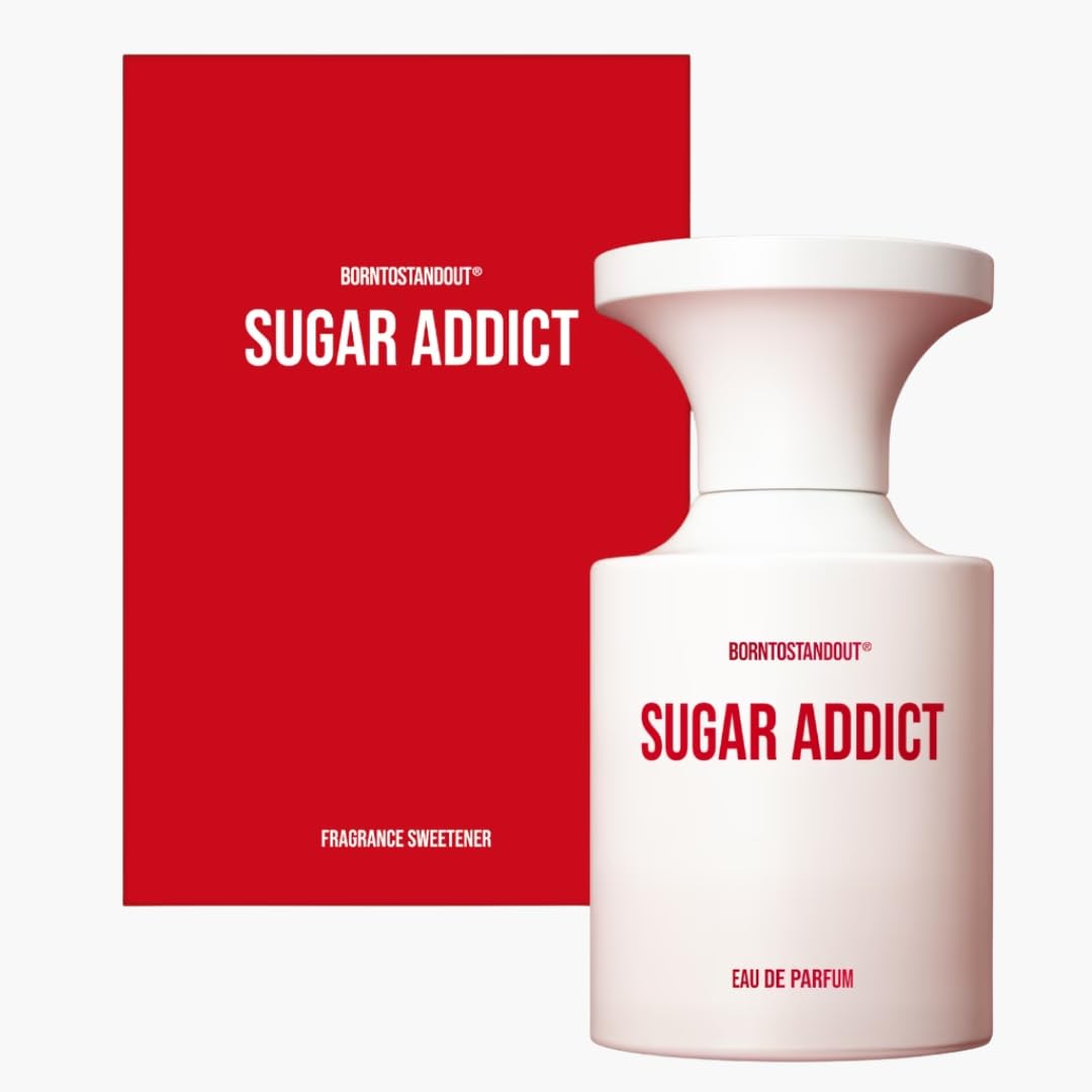 BORNTOSTANDOUT Sugar Addict Eau de Parfum, Fragrance Sweetener, White