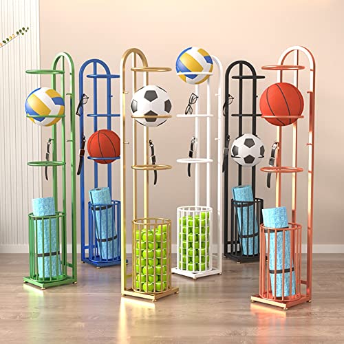 Support de rangement pour basket-ball amovible et stable en métal noir - 4