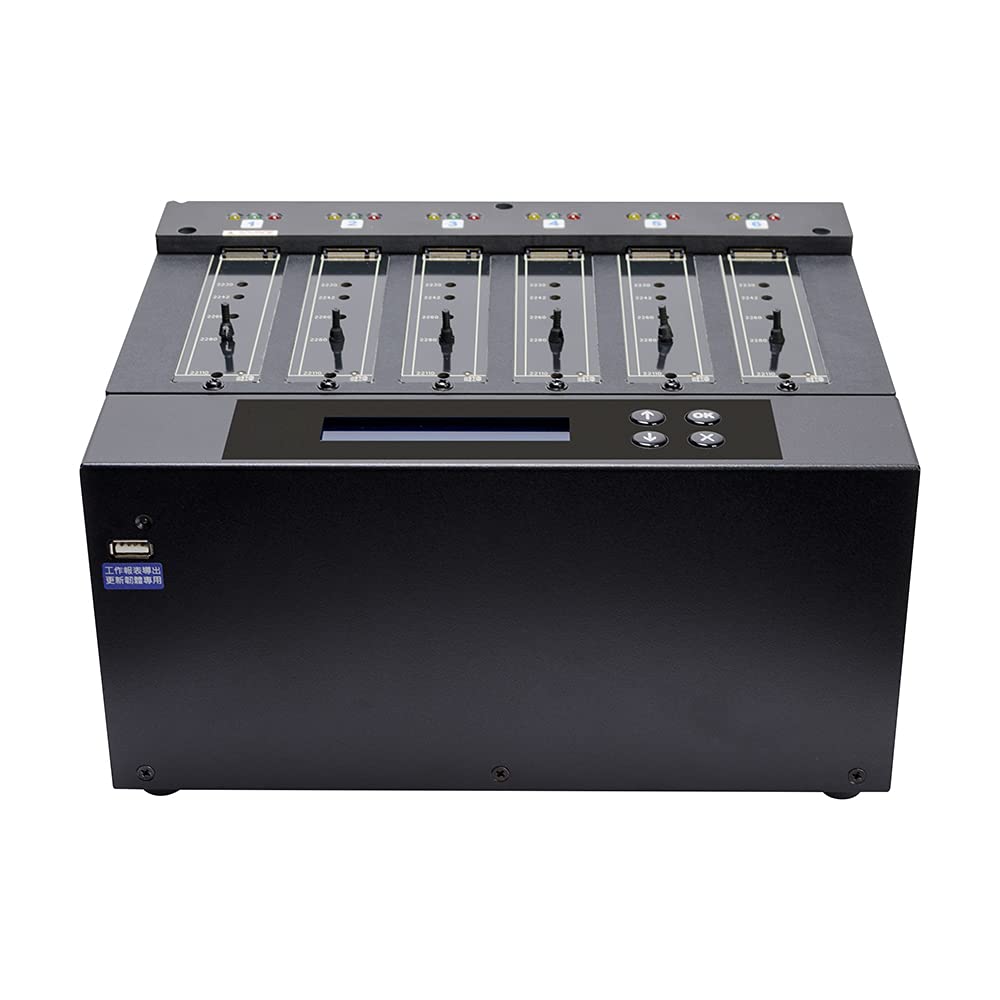 Systor 1 to 5 M.2 SATA &amp; M.2 NVMe Duplicator - 9GB/Min - SYSNVME-M2205