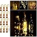 Wine Bottle Lights with Cork - Adecorty Cork Lights for Bottle 12 Pack 6.5ft 20 LED Bottle Lights Battery Powered Christmas String Lights for Party Halloween Wedding Christmas (Warm White Silver Wire)