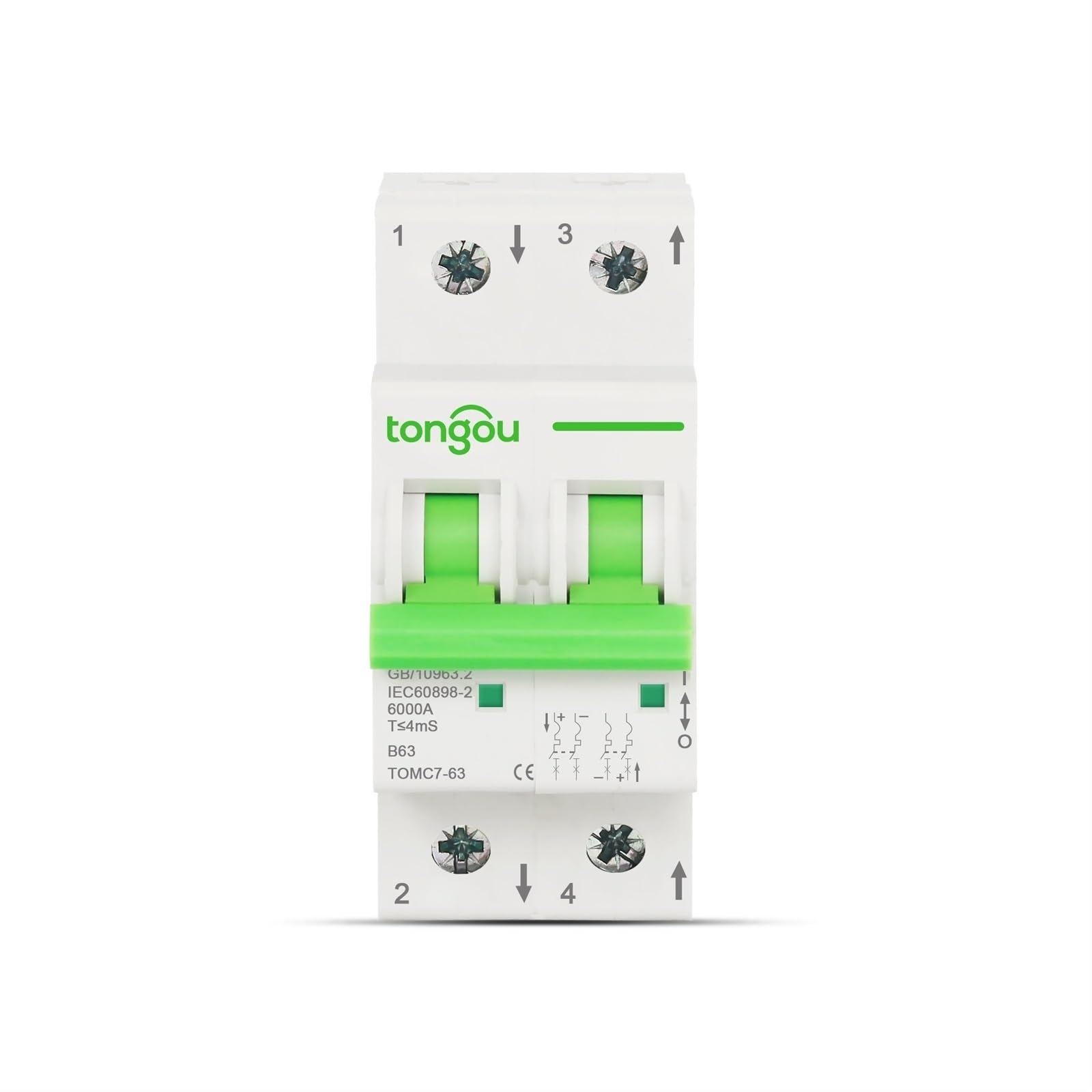 Disjoncteur miniature type B de 1A à 63A pour réseau 110V 220V 400V