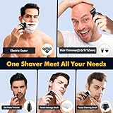 ETENTOUS Electric Razor for Men, 2025 Upgrade Electric Shavers, Cordless Rechargeable 3D Shaver for Men, Wet/Dry Mens Shaver, Waterproof Electric Razor Grooming Kit - Image 7